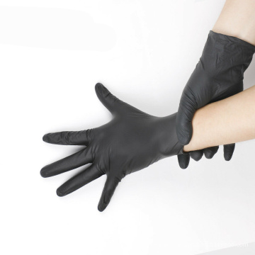 Medical grade disposable classic black latex Tattoo Gloves
